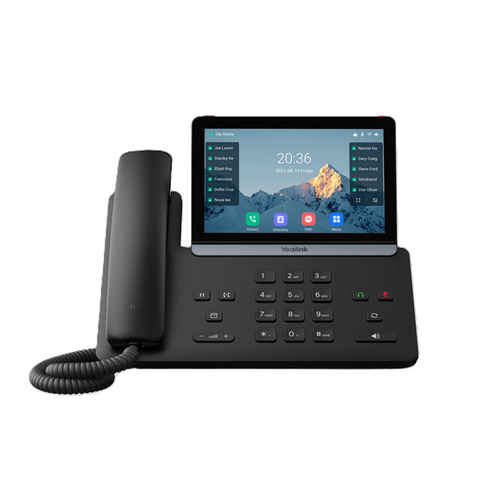 Yealink SIP-T87W IP Phone, 7' Touchscreen, 16 SIP Accounts, HD Voice, Bluetooth 5.0, Wi-Fi 6, Dua...