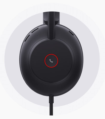 Yealink UH37 Microsoft Teams Certified USB Wired Headset, Mono, USB-C/A, Dual Noise-Cancelling, Busylight, Leather Ear Cushion, HD Audio