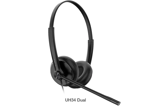 Yealink UH34 Dual Teams USB Headset, Lightweight, All Day Wearing Comfort, Ear Wideband Noise Can...