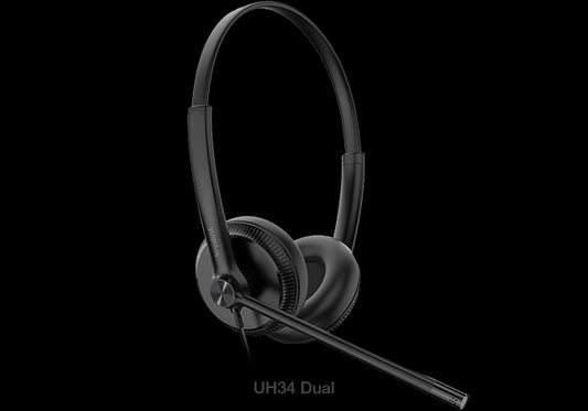 Yealink UH34 Dual Teams USB Headset, Lightweight, All Day Wearing Comfort, Ear Wideband Noise Can...