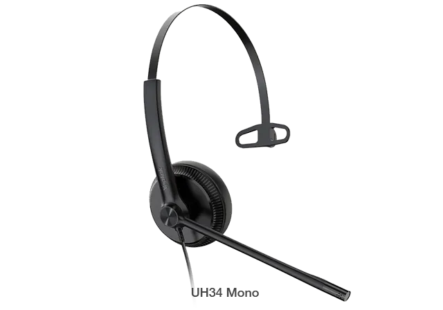 Yealink UH34 Mono Teams USB Headset, Lightweight, All Day Wearing Comfort, Ear Wideband Noise Can...