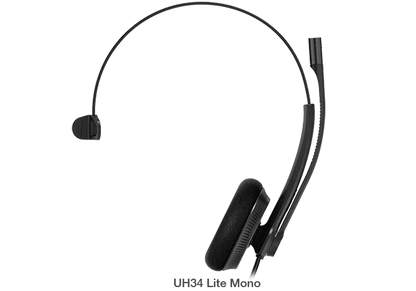 Yealink UH34 Lite Mono Teams USB Headset, Lightweight, All Day Wearing Comfort, Ear Wideband Nois...