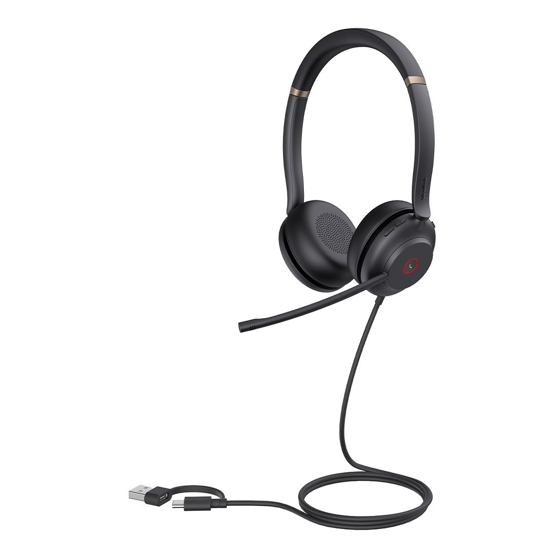 Yealink UH37 Dual USB-C/A USB Wired Headset, UC Dual, USB-C/A, 35mm Speakers, Stereo, HD Audio, 2... - Image 2