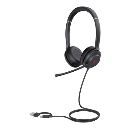 Yealink UH37 Dual USB-C/A USB Wired Headset, UC Dual, USB-C/A, 35mm Speakers, Stereo, HD Audio, 2... - Image 2