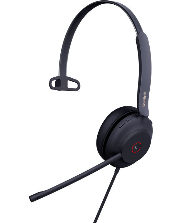 Yealink UH37 Mono USB Wired Headset, UC, USB-C, 35mm Speaker, Busylight, Leather Ear Cushion,HD A...