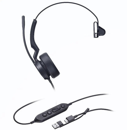Yealink UH44 Mono Teams USB-C/A Microsoft Certified USB Wired Headset, Dual Noise-Canceling Micro... - Image 3