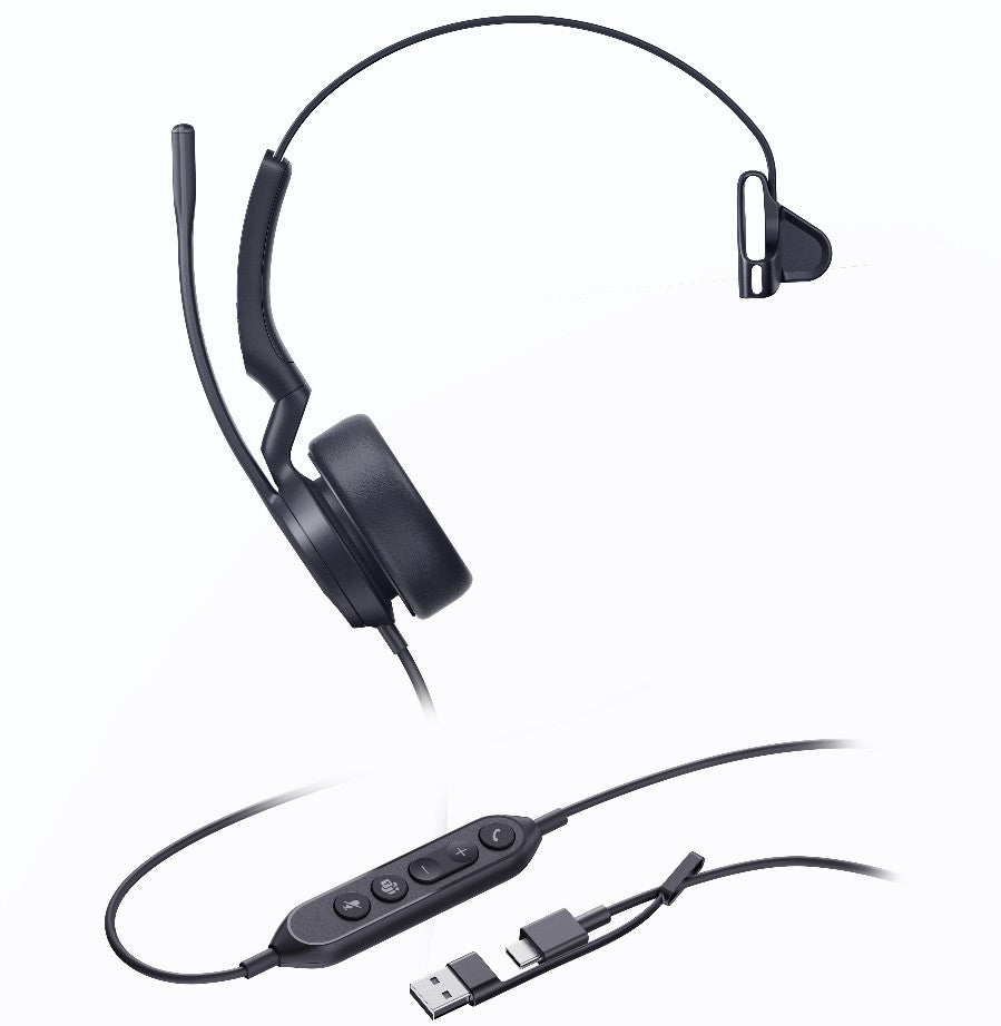 Yealink UH44 Mono Teams USB-C/A Microsoft Certified USB Wired Headset, Dual Noise-Canceling Micro... - Image 3