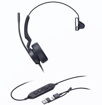 Yealink UH44 Mono Teams USB-C/A Microsoft Certified USB Wired Headset, Dual Noise-Canceling Micro... - Image 3