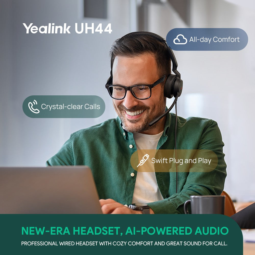 Yealink UH44 Mono Teams USB-C/A Microsoft Certified USB Wired Headset, Dual Noise-Canceling Micro... - Image 4