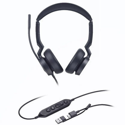 Yealink UH46 Dual Teams USB-C/A Microsoft  Certified Teams USB Wired Headset 3-Noise-Canceling Mi... - Image 2