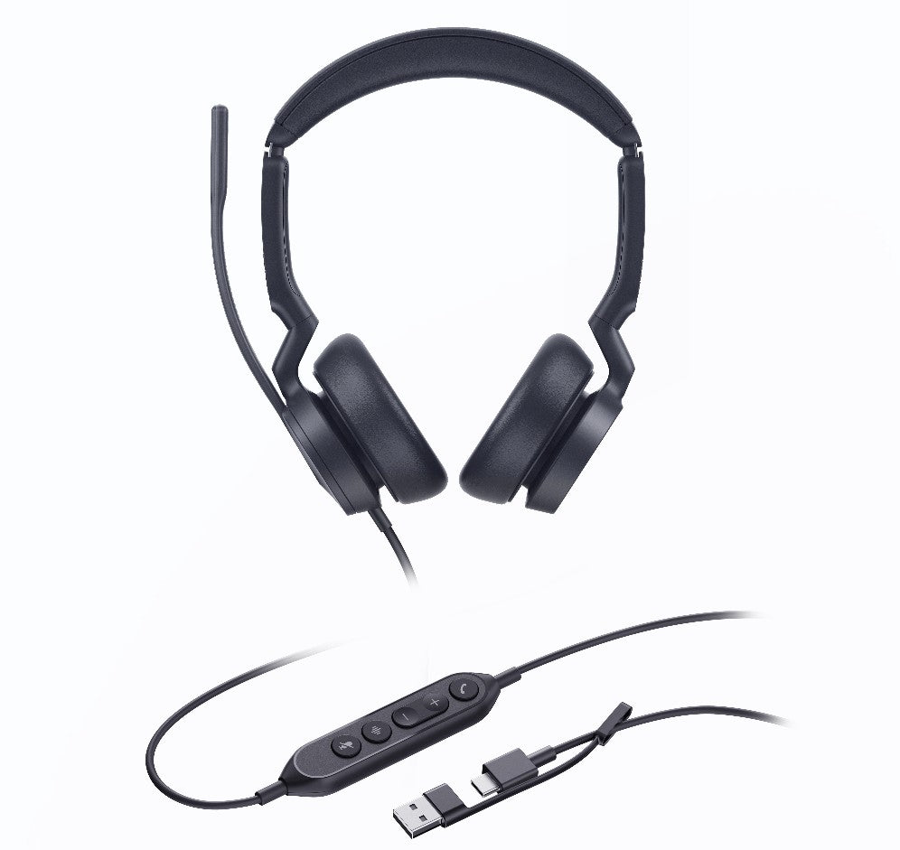 Yealink UH46 Dual UC USB-C/A Unified  Communications  USB  Wired  Headset 3-Noise-Canceling Micro... - Image 2