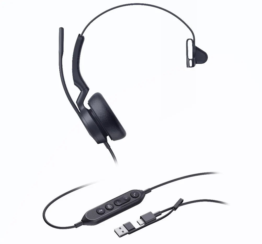 Yealink UH46 Mono Teams USB-C/A Microsoft Certified Teams USB Wired Headset 3-Noise-Canceling Mic... - Image 3