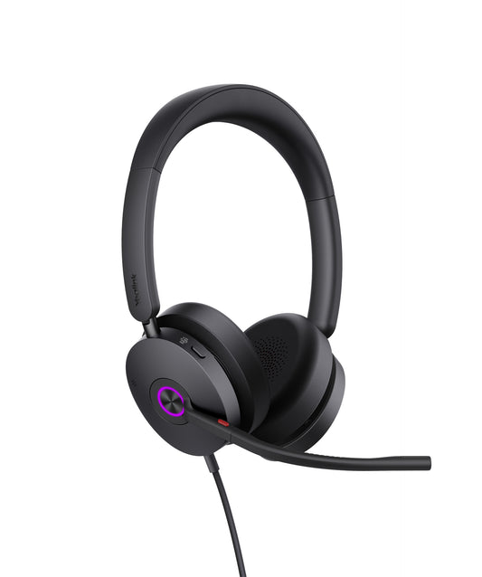 Yealink UH48 Teams USB Wired Headset Hybrid Active Noise Cancellation, Four-Microphone Noise-canc...