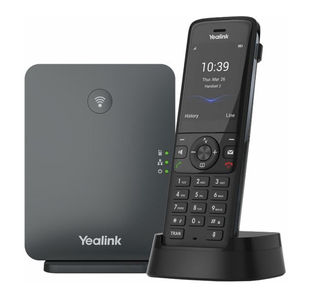 Yealink W78P Wireless DECT Phone System, Solution including W70B Base Station and 1x W78H Handset...