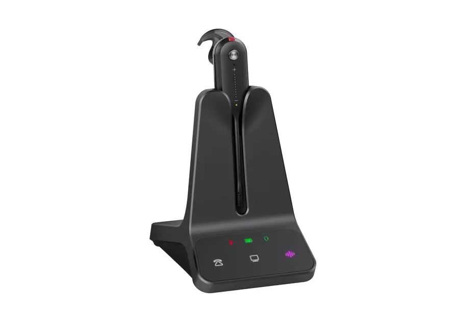 Yealink WH63 E2 Convertible DECT Wireless UC Headset 8 hours talk time185m Wireless range Dual mi...