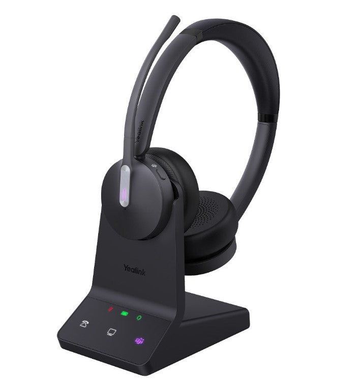 Yealink WH64 Dual Teams DECT Wireless Headset, DECT  Bluetooth Wireless, Busylight, 3-Mic Noise C...