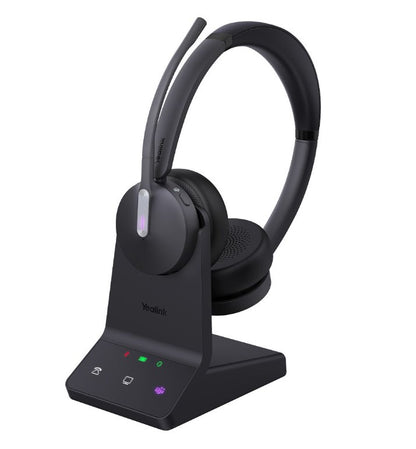 Yealink WH64 Dual Teams DECT Wireless Headset, DECT  Bluetooth Wireless, Busylight, 3-Mic Noise C...