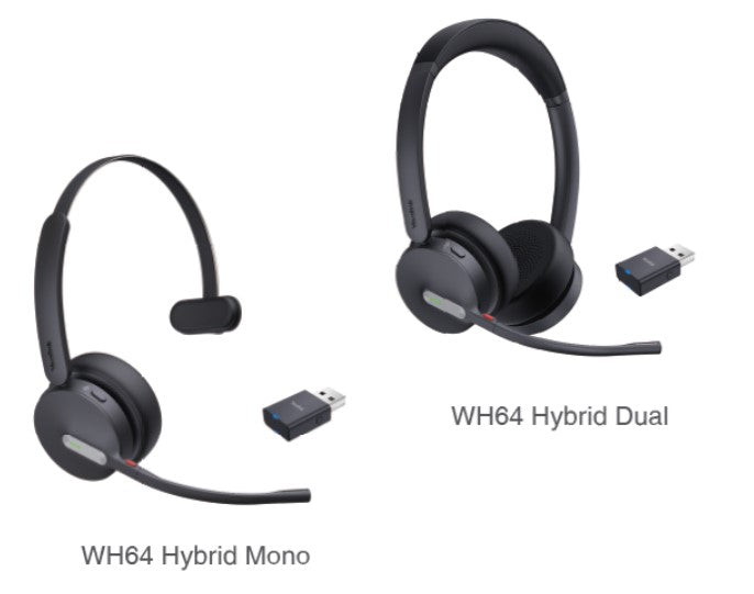 Yealink WH64 Hybrid Mono with Charging Stand DECT Wireless Headset, DECT  Bluetooth Hybrid Wirele... - Image 2