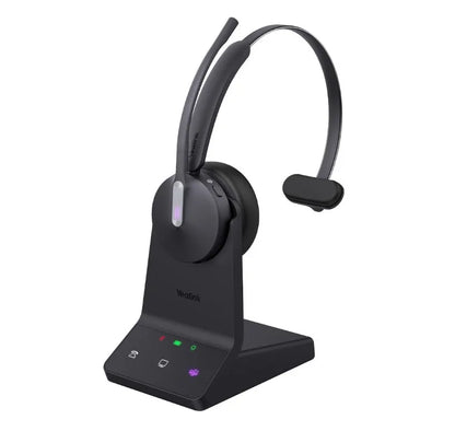 Yealink WH64 Mono UC DECT Wireless Headset, DECT  Bluetooth Wireless Technology, 3-Mic Noise Canc...