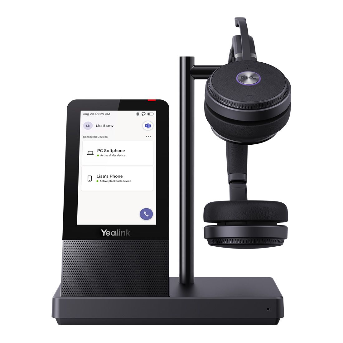 Yealink WH66 Dual Teams DECT Wireless Headset, UC Workstation, HD Voice, 2-Mic Noise Cancellation...