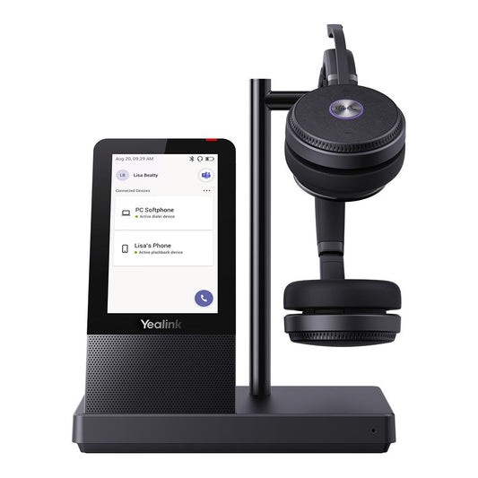 Yealink WH66 Dual Teams DECT Wireless Headset, UC Workstation, HD Voice, 2-Mic Noise Cancellation...