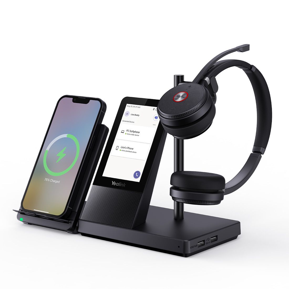 Yealink WH66 Dual Teams DECT Wireless Headset, UC Workstation, HD Voice, 2-Mic Noise Cancellation... - Image 4