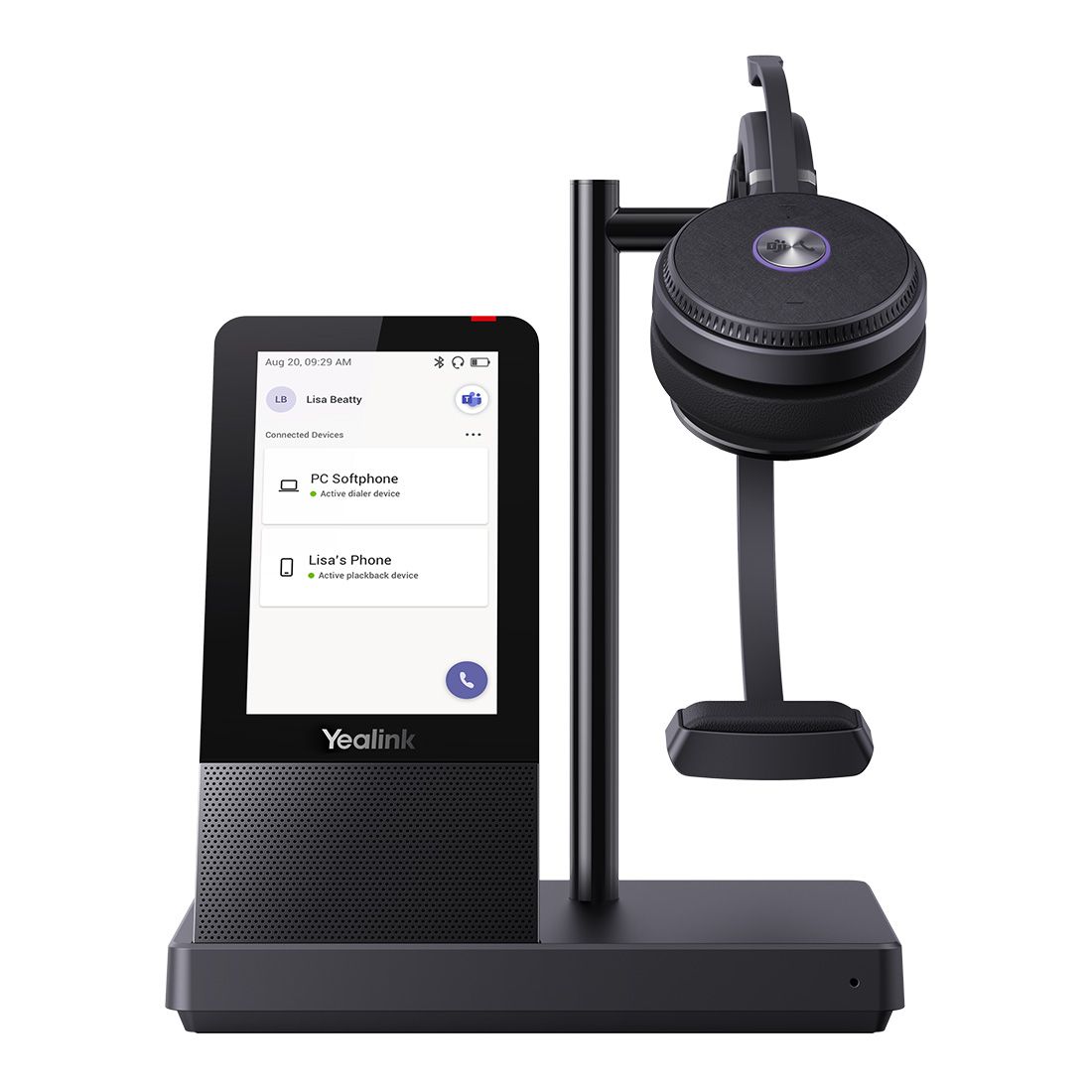 Yealink WH66 Mono Teams DECT Wireless Headset, UC Workstation, HD Voice, 2-Mic Noise Cancellation...