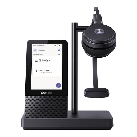 Yealink WH66 Mono Teams DECT Wireless Headset, UC Workstation, HD Voice, 2-Mic Noise Cancellation...