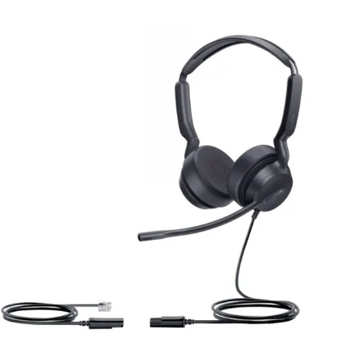 Yealink YHS36 E2 Dual, wired binaural, plug-and-play RJ9 connectivity, wideband HD audio, noise-c...