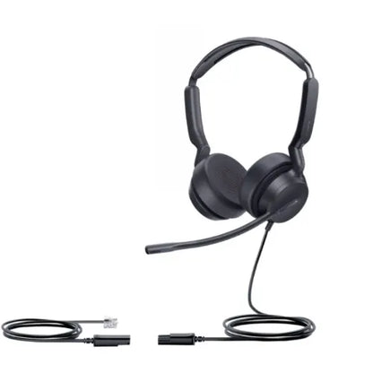 Yealink YHS36 E2 Dual, wired binaural, plug-and-play RJ9 connectivity, wideband HD audio, noise-c...