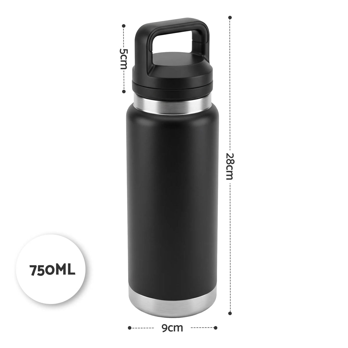 Everfit 750ML Insulated Water Bottle Stainless Steel Drink Bottle - Image 3