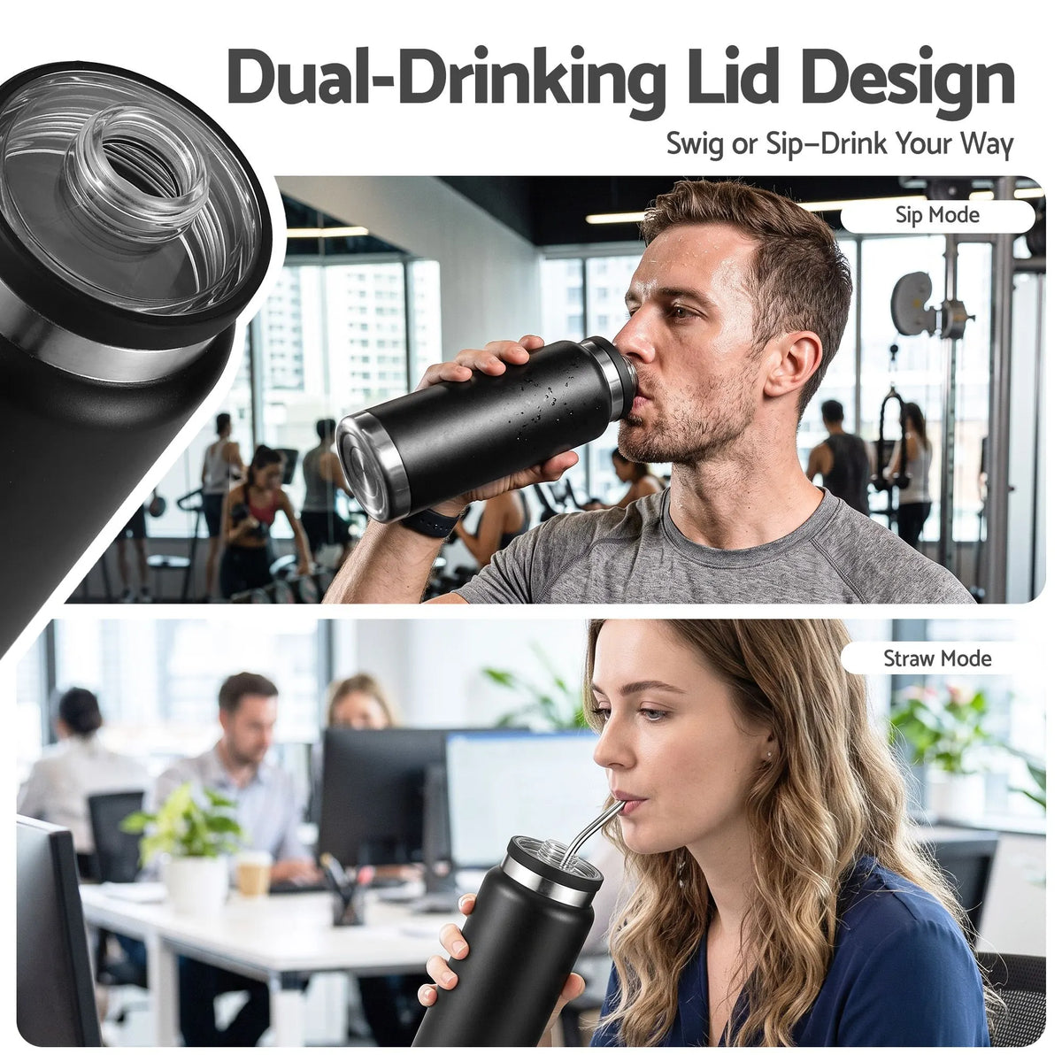 Everfit 750ML Insulated Water Bottle Stainless Steel Drink Bottle - Image 7