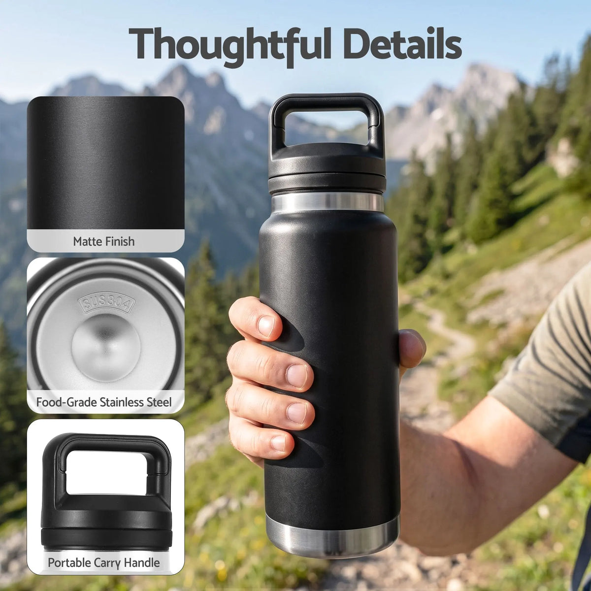 Everfit 750ML Insulated Water Bottle Stainless Steel Drink Bottle - Image 8