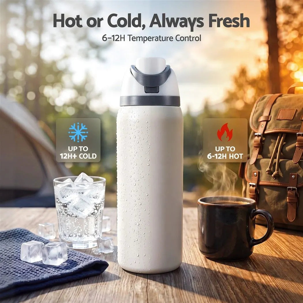 Everfit 950ML Insulated Water Bottle with Straw Stainless Steel Drink Bottle - Image 5