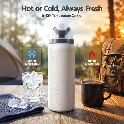 Everfit 950ML Insulated Water Bottle with Straw Stainless Steel Drink Bottle - Image 5