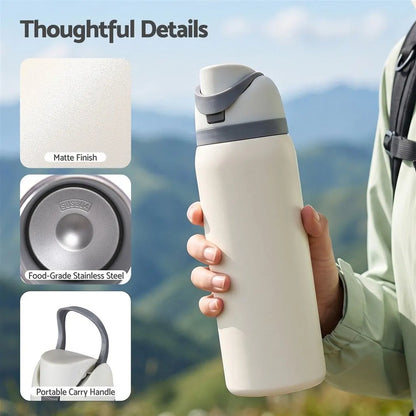 Everfit 950ML Insulated Water Bottle with Straw Stainless Steel Drink Bottle - Image 8