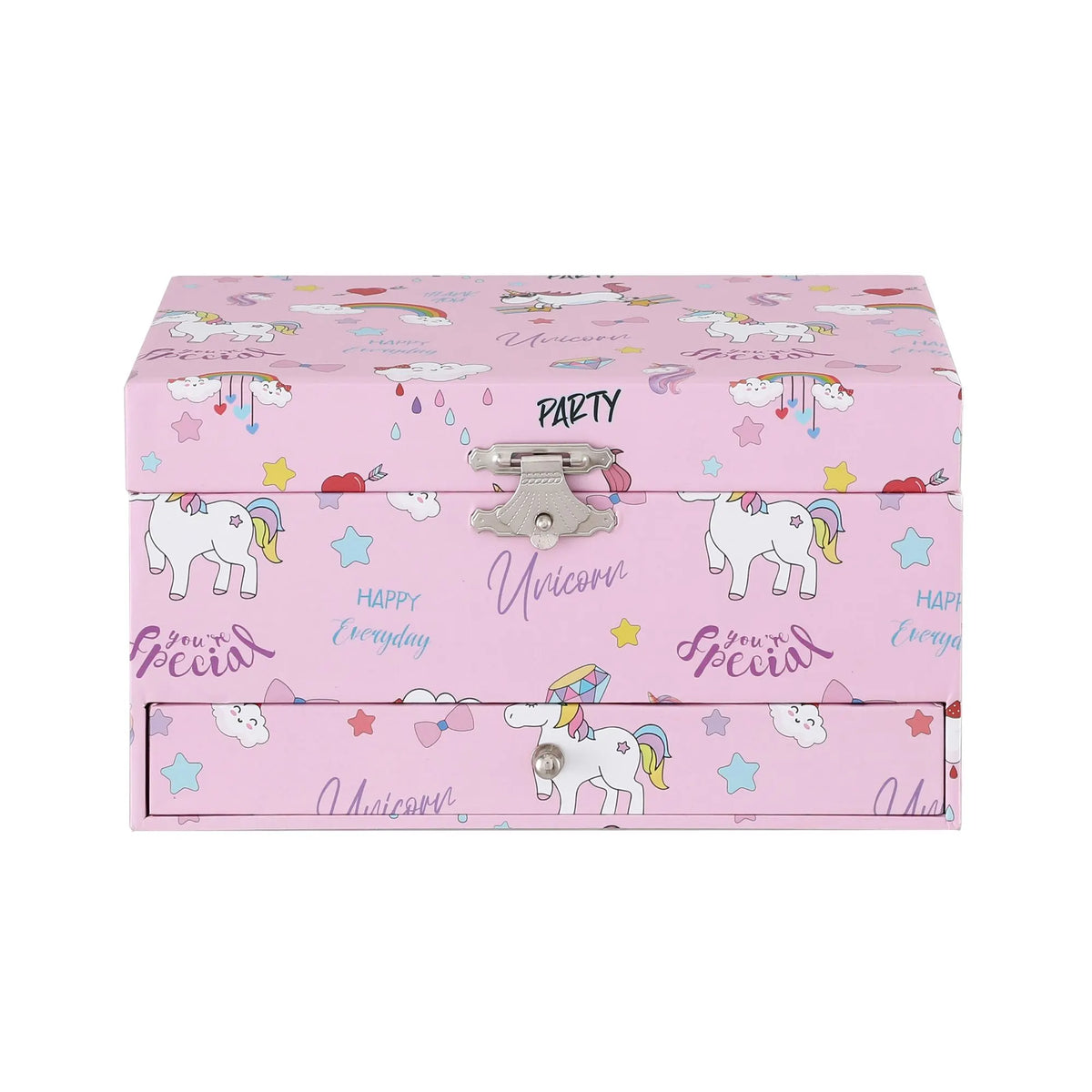 Keezi Kids Jewellery Box Organiser for Girls Kids Music Box with Mirror - Image 4