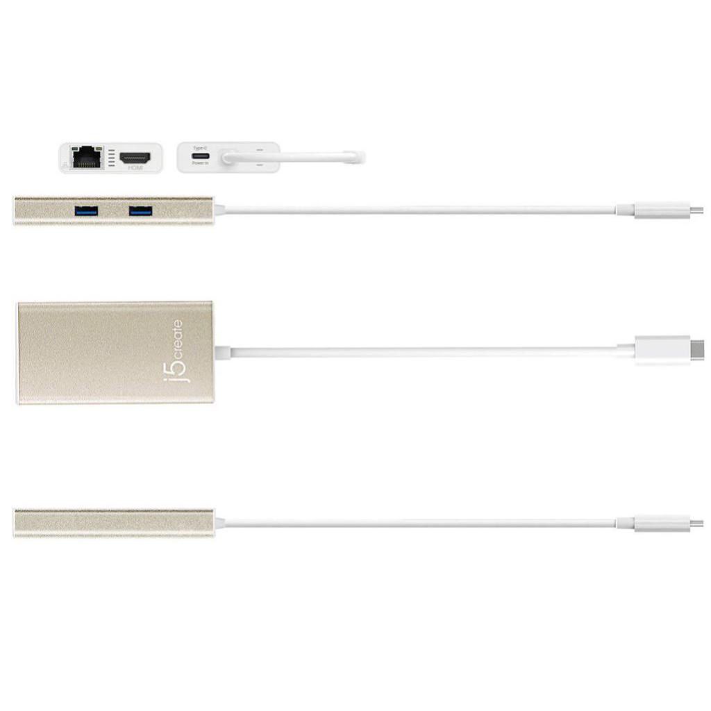 J5create Type-C to HDMI & GigaLAN & USB - Notebook Accessories - Image 2
