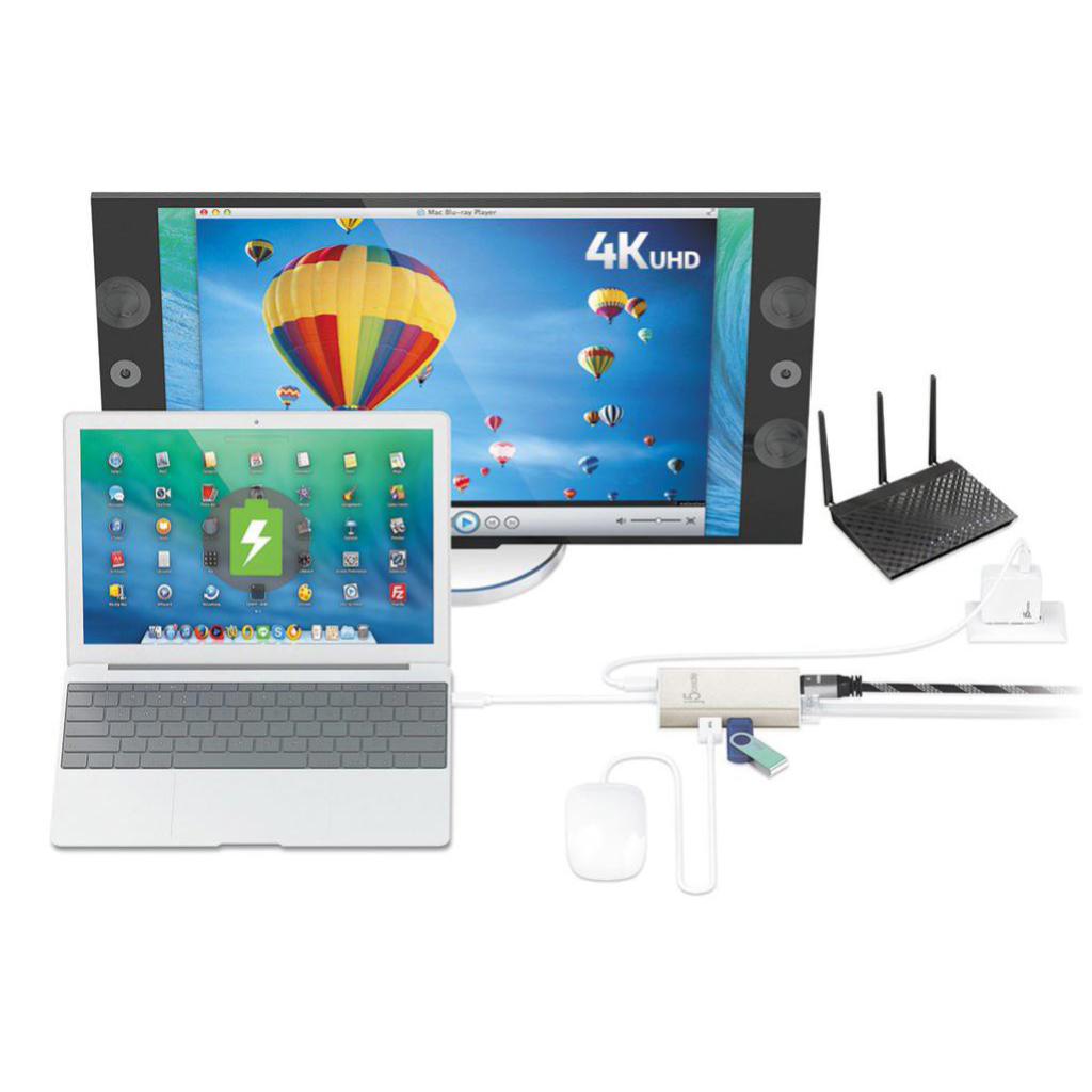 J5create Type-C to HDMI & GigaLAN & USB - Notebook Accessories - Image 4