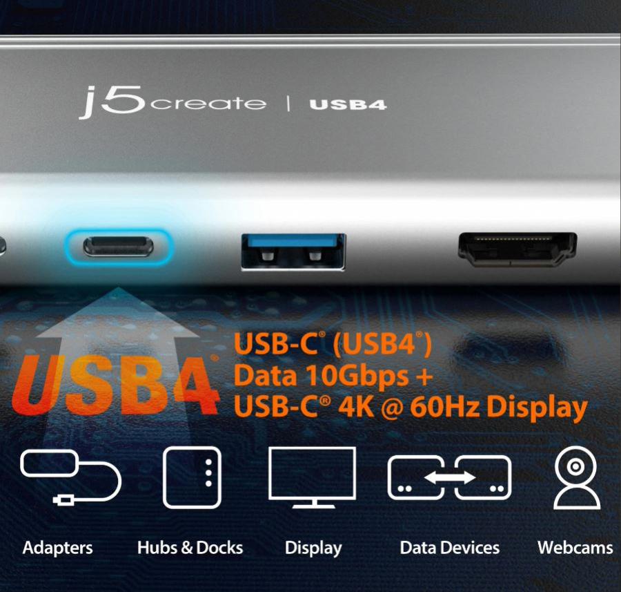 J5create USB4 Dual 4K Multi-Port Hub - Notebook Accessories - Image 5