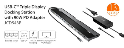 J5create JCD543P Triple Display Docking - Docking Stations - Image 5