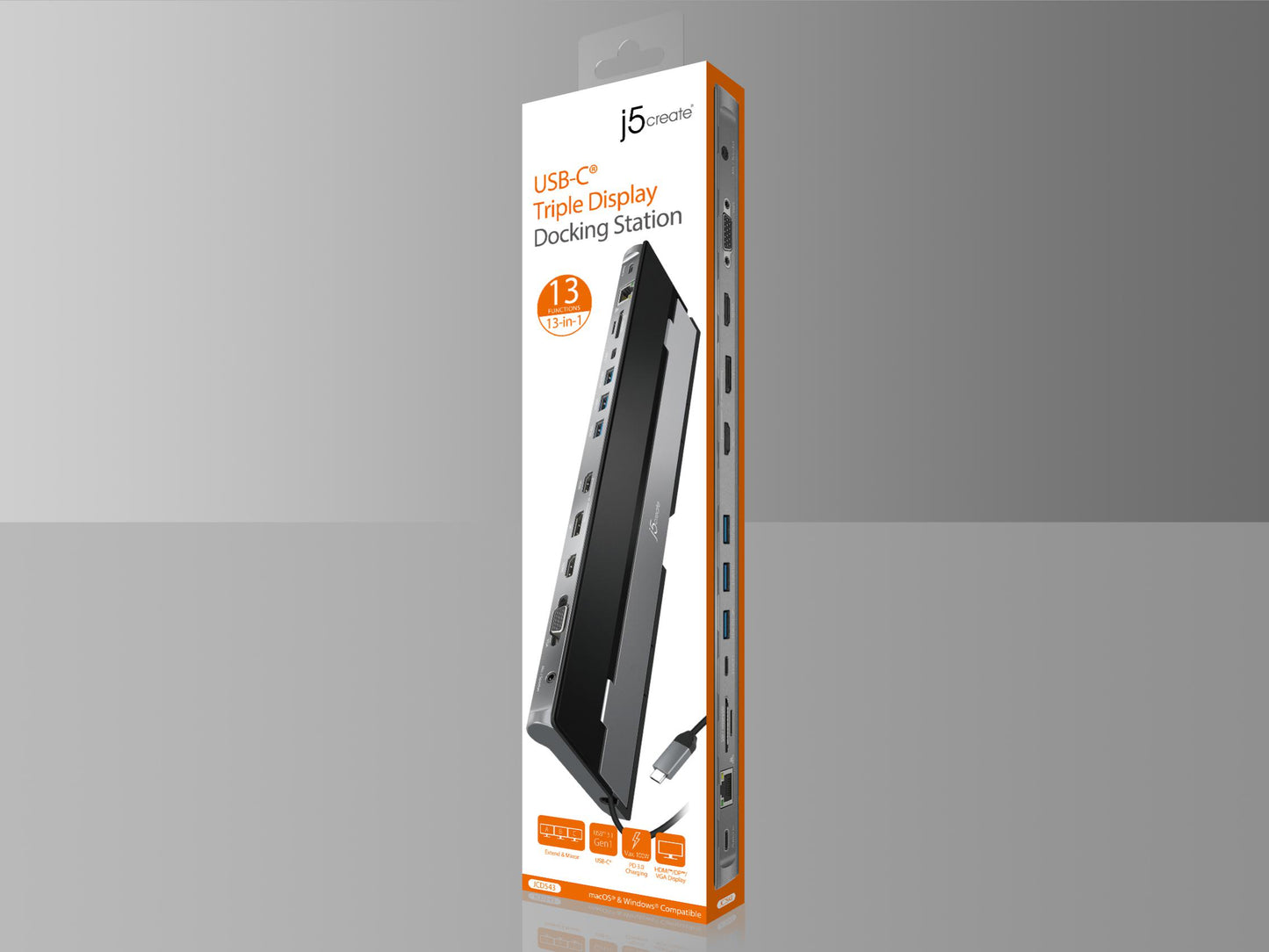 J5create JCD543P Triple Display Docking - Docking Stations - Image 7