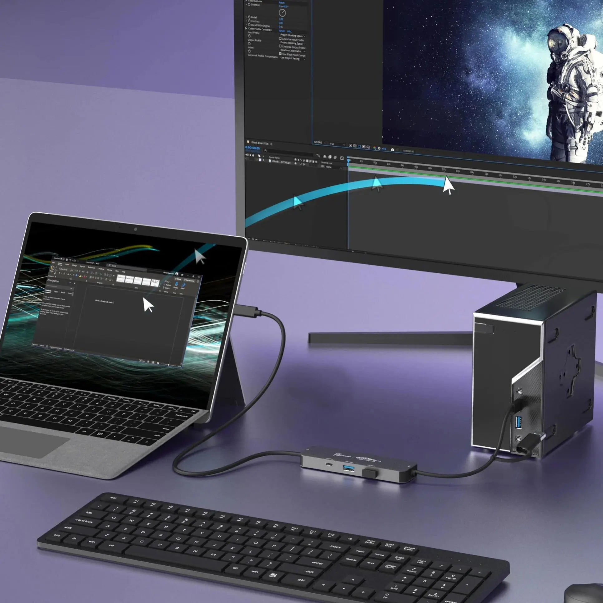 J5create JCH462 Wormhole Sharing Hub - Notebook Accessories - Image 3