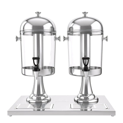 5-Star Chef 16L Dual Tank Juice Dispenser Drink Beverage Server Ice Tubes - Image 3