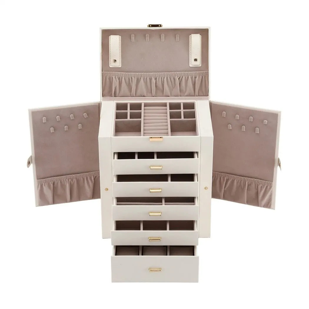 Embellir Jewellery Box 6 Layer Organiser Large Display Case Storage - Image 3