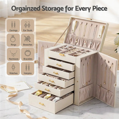 Embellir Jewellery Box 6 Layer Organiser Large Display Case Storage - Image 5