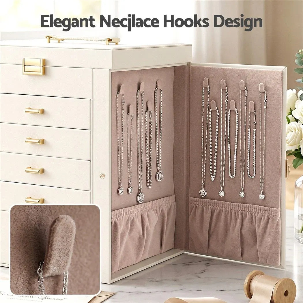 Embellir Jewellery Box 6 Layer Organiser Large Display Case Storage - Image 6