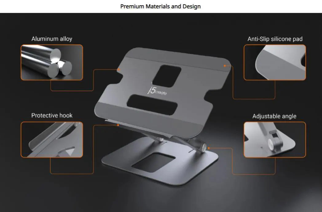 J5create Multi-Angle Laptop Stand - Notebook Accessories - Image 4