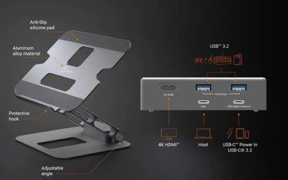 J5create Multi-Angle 4K Docking Stand - Notebook Accessories - Image 5