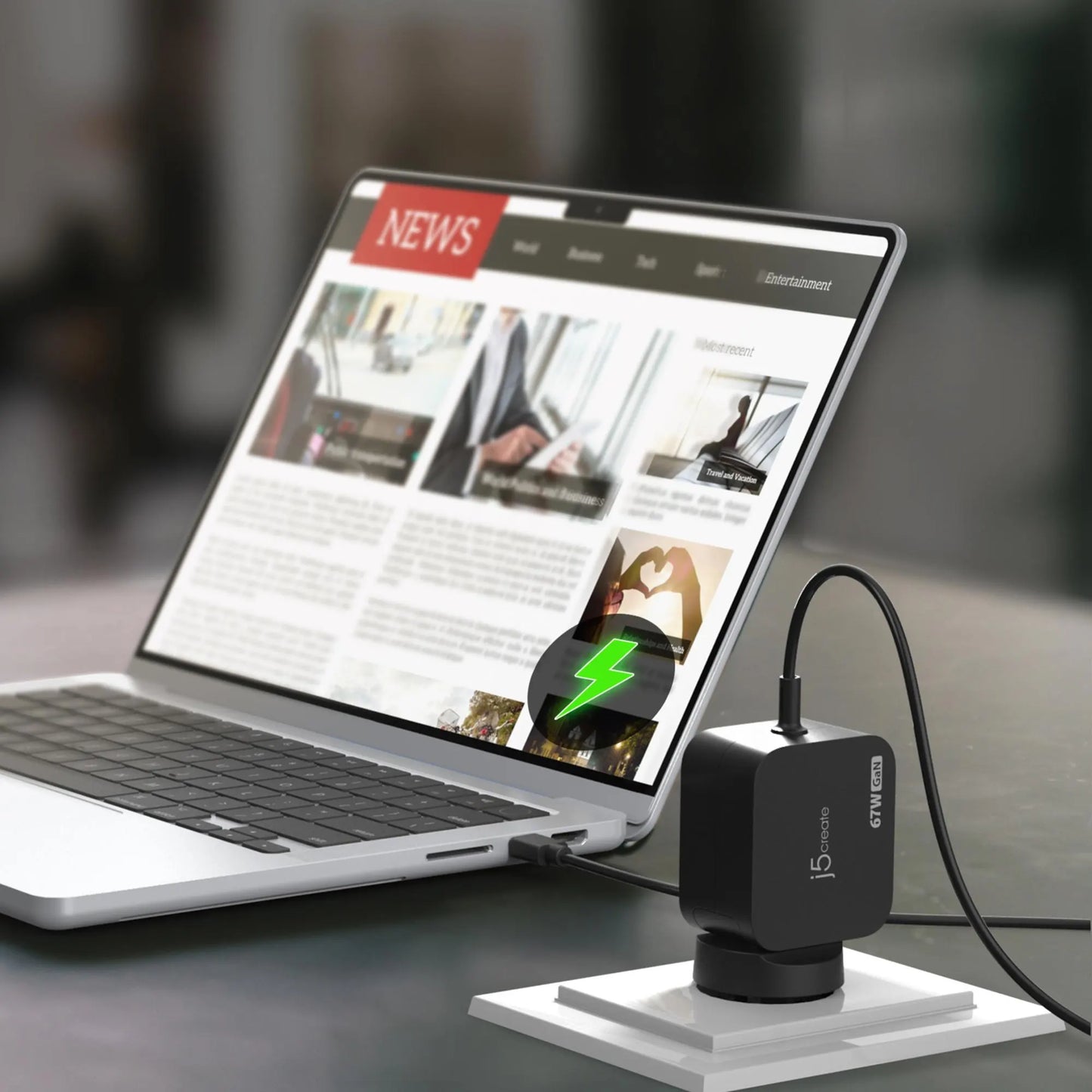 J5create JUP1565DCU 67W GaN PD USB-C - USB - Devices - Image 5
